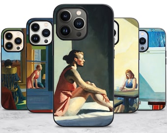 Edward Hopper Modern Art Phone Case Case for iPhone 17 Air 16 16E 15 Case for Samsung S25 S24 A55 A35 A16 Case for Pixel 10