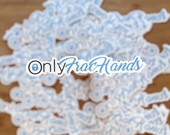 OnlyFracHands Waterproof Vinyl Sticker | Blue Collar | Frac Hands