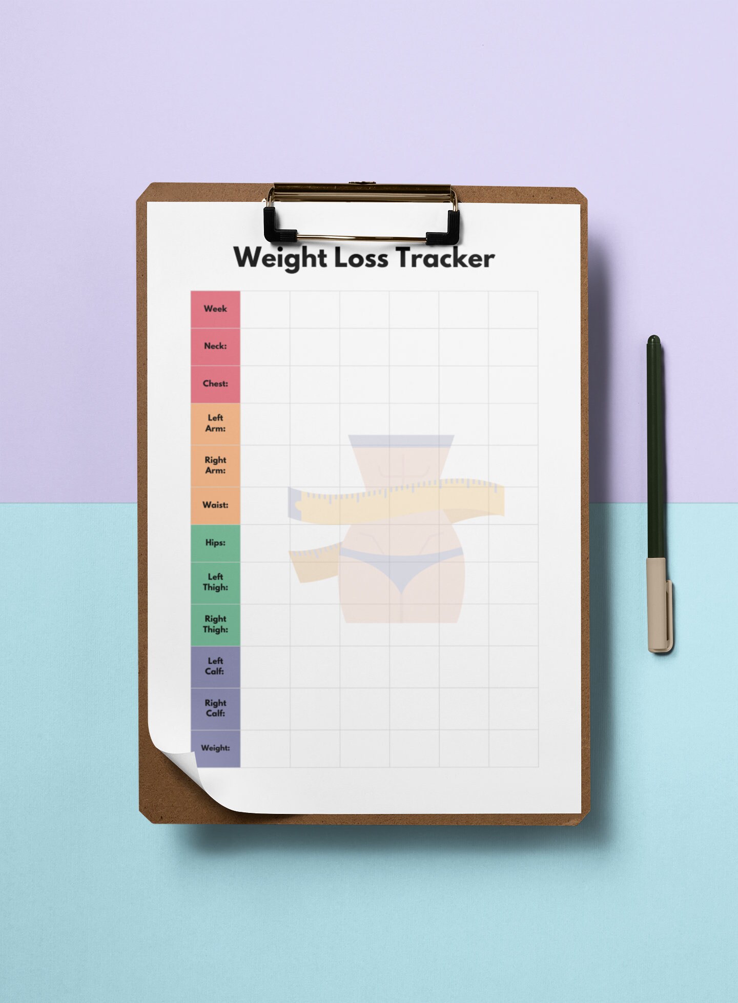 WEIGHT LOSS TRACKER TEMPLATE FREE 2023 visual data 8