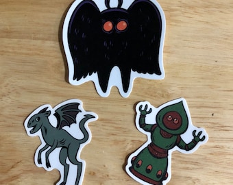 Cryptid sticker three-pack