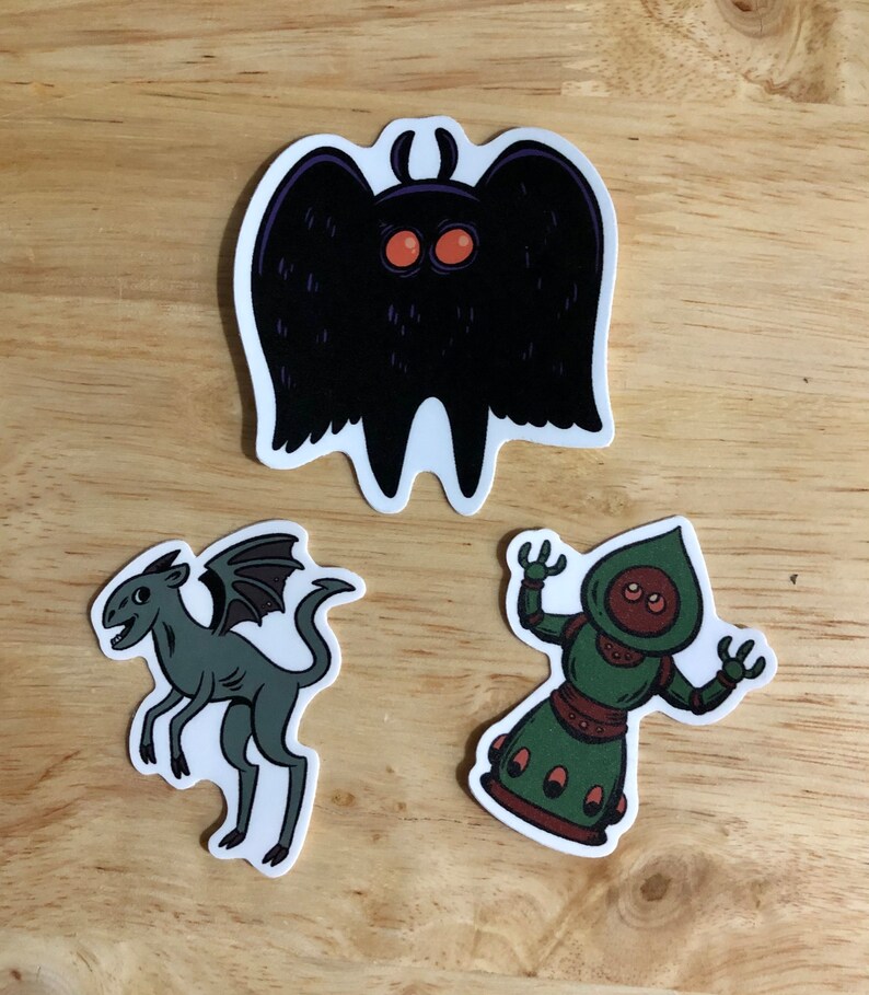 Cryptid Sticker Three-pack - Etsy
