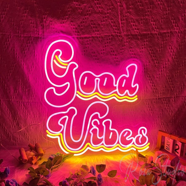 Good Vibes Neon Sign - Etsy