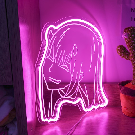 Zero Two Neon Sign Anime Decoranime Neon Signled Neon Light - Etsy ...
