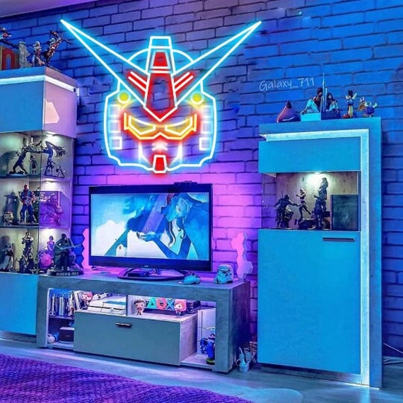 Anime Gundam Robot Neon Sign Anime Neon Sign Gaming Decor - Etsy