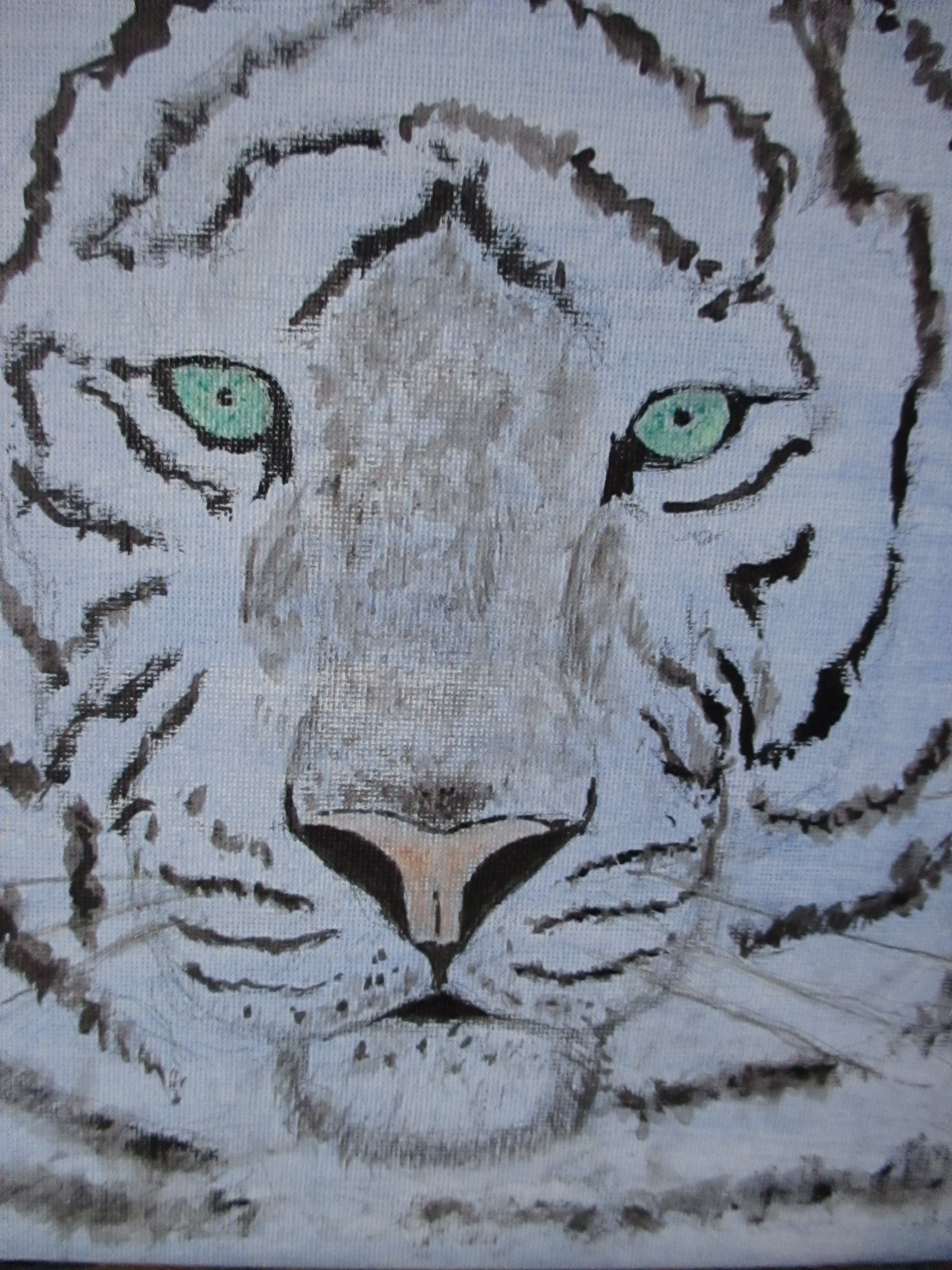 Diamond Dotz Diamond Painting Kit White Tiger & Cubs Design 