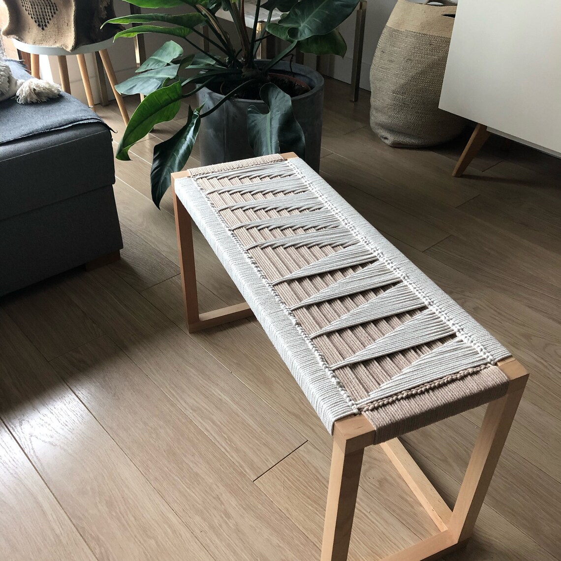 Modern Boho Style Entryway Bench for Bedroom End of Bed Etsy