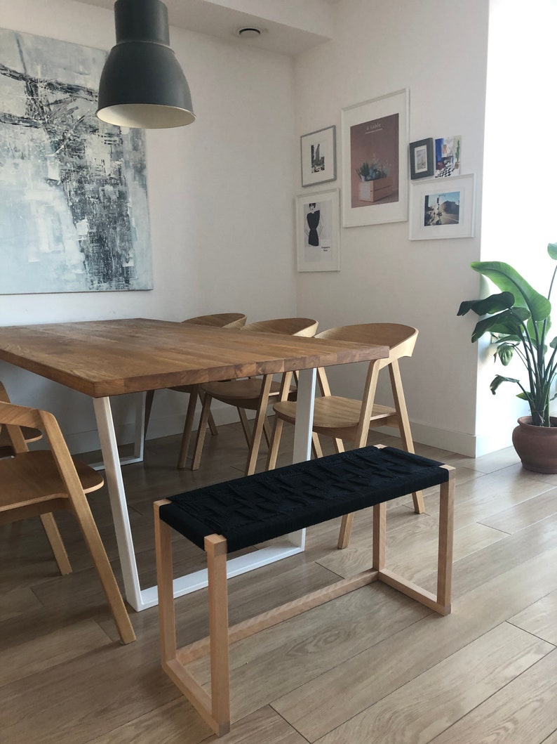 Modern Boho Style Entryway Bench End of Bed Handmade Bench Etsy