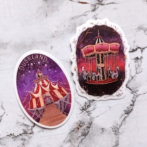Duskland stickers / fête foraine, cirque, carrousel, fantaisie, fantastique, surrealiste