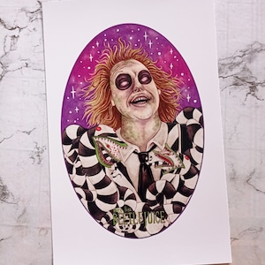 Say my name - Kunstdruck / Beetlejuice, Fankunst, Tim Burton, fantastisch, gruselig süß