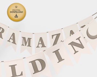 Hoşgeldin Ramazan Garland - Digital Download - Bunting - Festivel Flags - Garland - Wall Decoration - Turkish