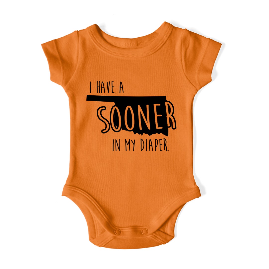 I Have an SOONER in My DIAPER OKLAHOMA College Sports Funny Cute New