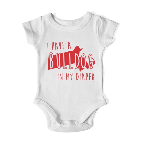 I Have a BULLDOG in My DIAPER Massachusetts Boston Sports Etsy