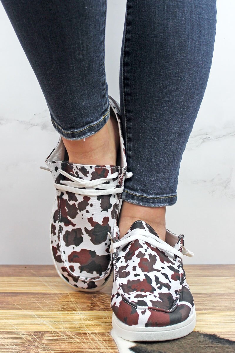 Cow Print Loafers Etsy