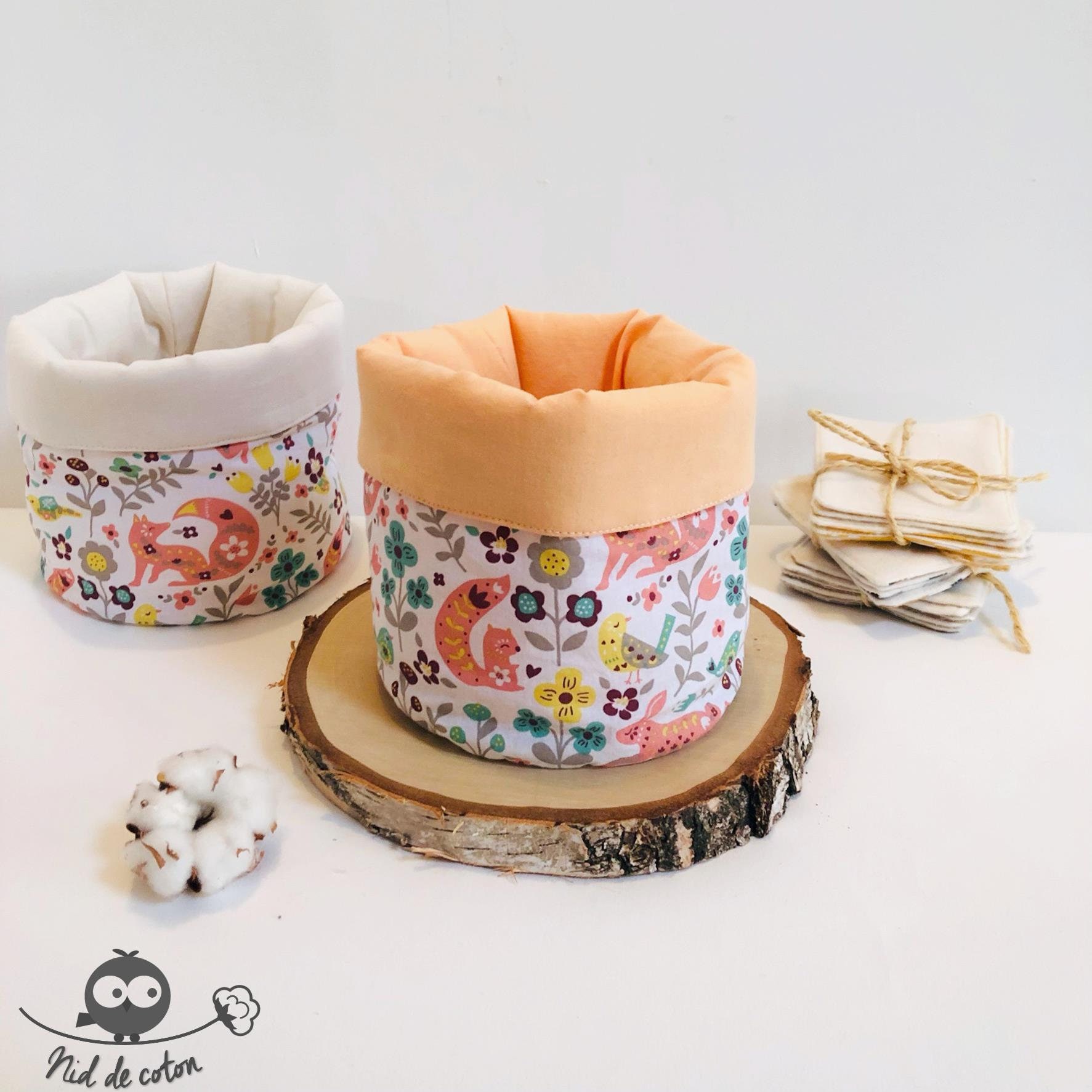 Panier de Rangement en Tissu Pour Lingettes, Serviettes ou Déco