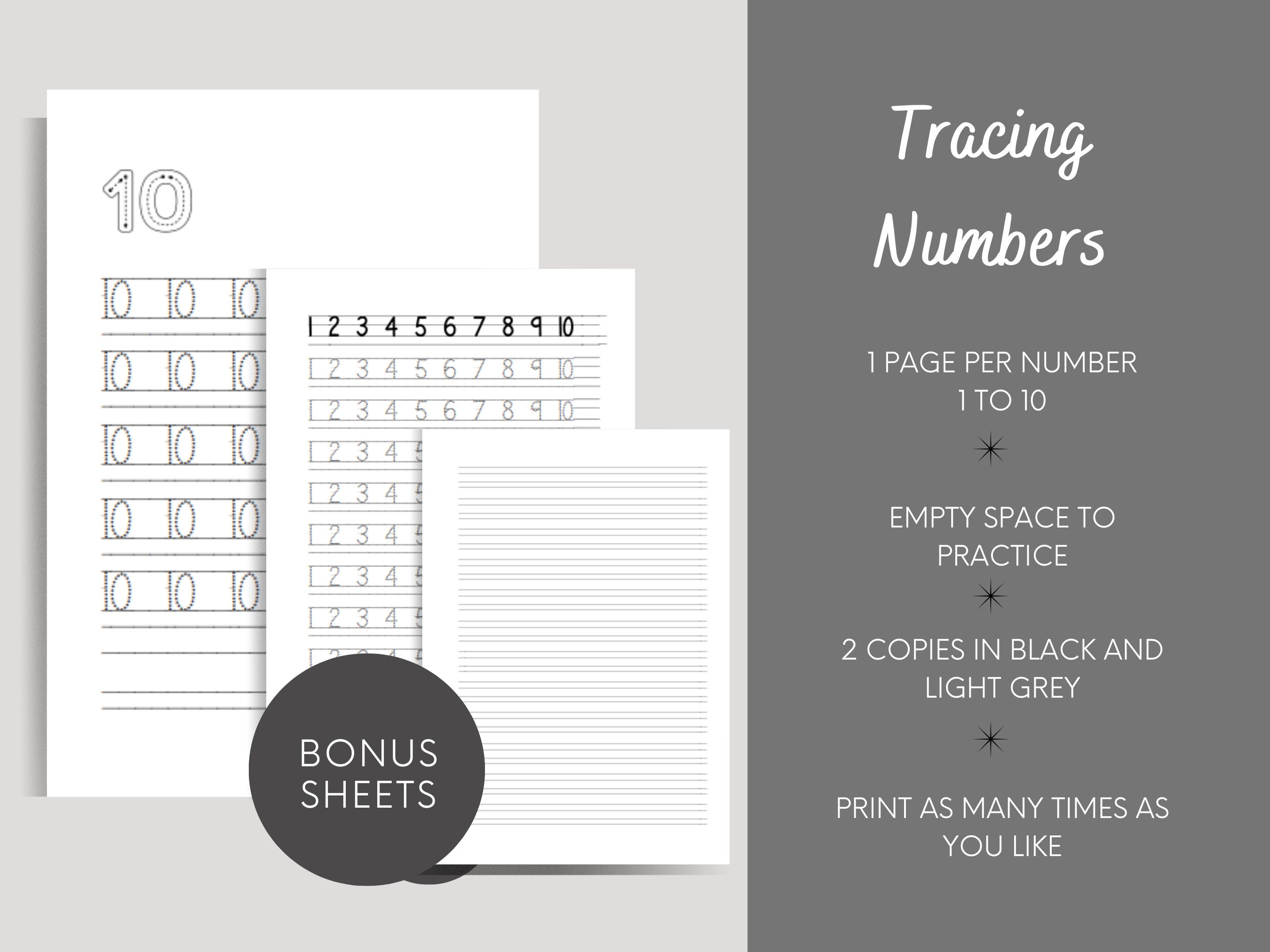 Printable Handwriting Practice Sheets Handwriting Worksheets - Etsy