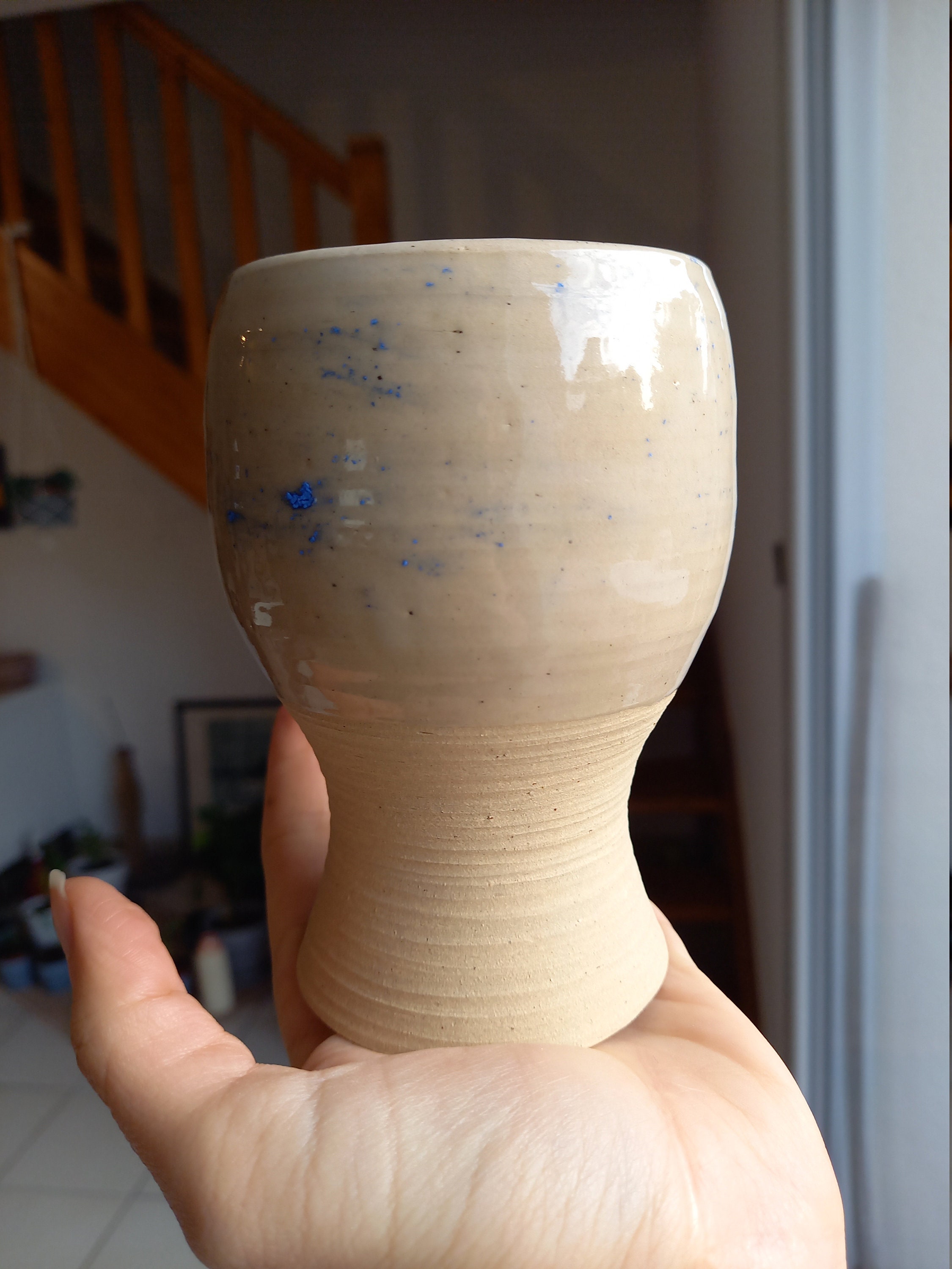 Mini Vase en Grès Beige