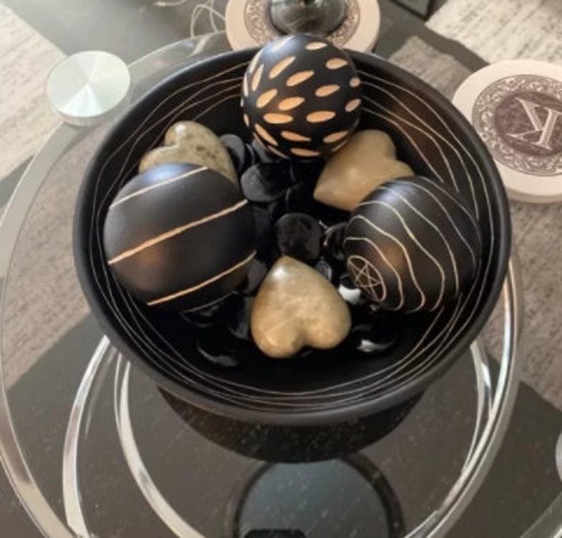 Artisan Decorative Bowl and Balls Contemporary Art Deco for Etsy