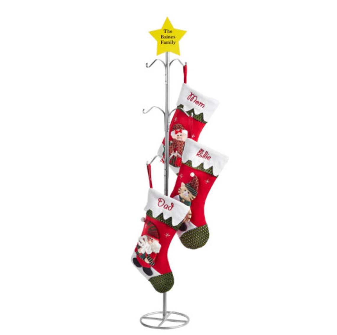 Metal Christmas Stocking Holder Stand for Floor W/ 6 Hangers Etsy UK