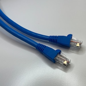 May include: Two blue ethernet cables with RJ-45 connectors.