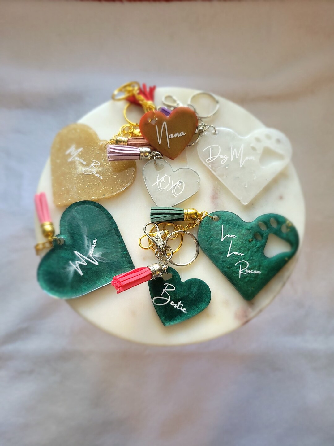 Custom Name Keychains, Cute Keychains, Personalized Keychains, Dog