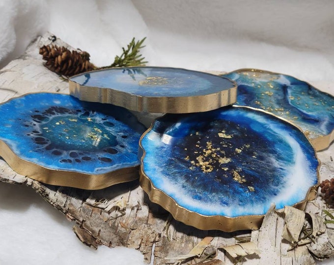 Blue Agate Coasters