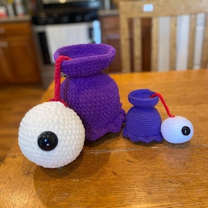 Purple Monster Crochet Pattern: Detachable Eye Toy (PDF Pattern)