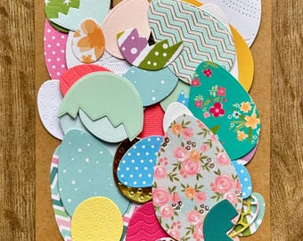 Die Cut Easter Egg X50  Embellishments, Easter Toppers, Papercraft, Card Making, Scrapbooking, Journaling