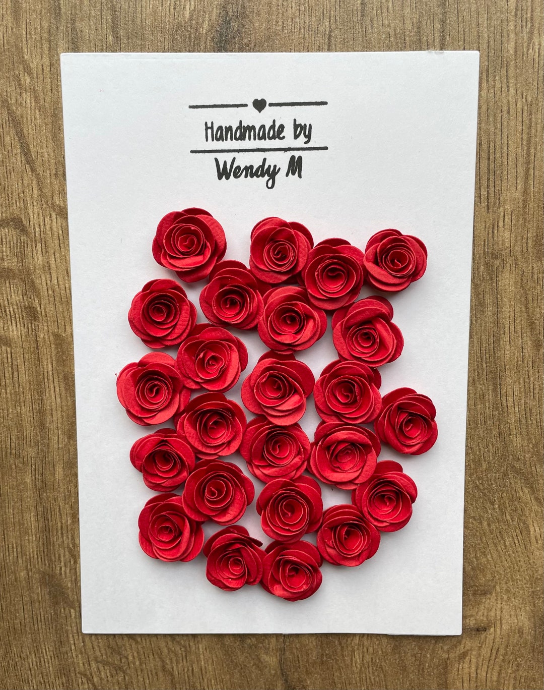 Ruffled Paper Roses Hand Rolled Paper Flowers, Red Roses, Paper Roses, Embellishments ...