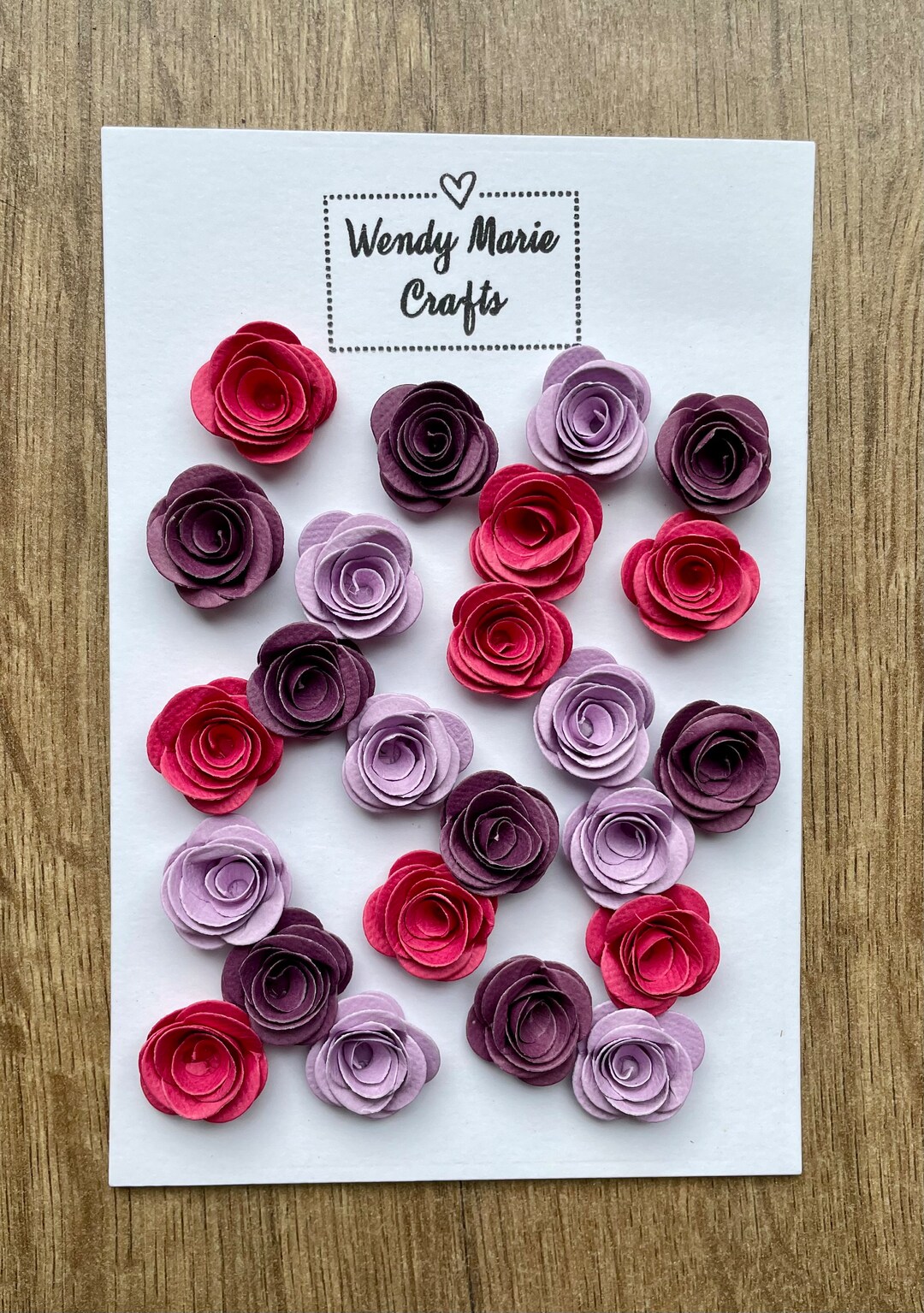 Rolled Paper Roses Pink Hand Rolled Paper Flowers, Pink and Purple Paper Roses, Brights Bouquet ...