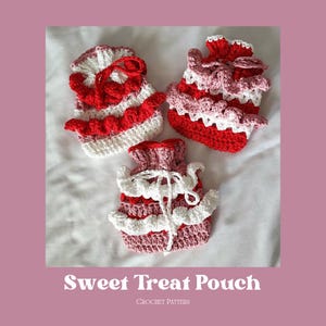 Sweet Treat Crochet Bag Pattern- Small bag, Crochet Pouch, Cute Crochet Pattern, Digital Download PDf