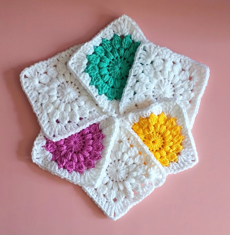 Sunburst Granny Square Crochet Pattern-PDF image 5