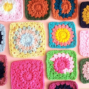 Sunburst Granny Square Crochet Pattern-PDF image 2