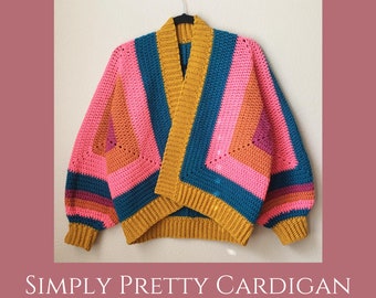 Simply Pretty Cardigan Crochet Pattern-PDF