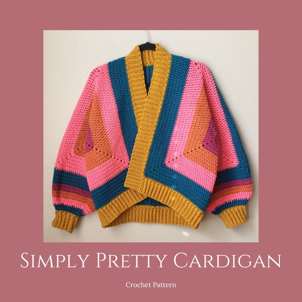 Modèle au crochet de cardigan Simply Pretty - PDF