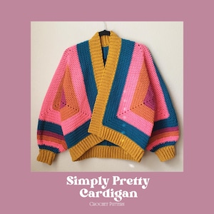 Simply Pretty Cardigan Crochet Pattern-PDF