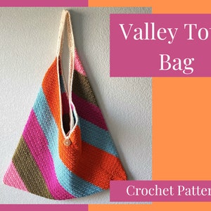 Valley Tote Bag Crochet Pattern-PDF