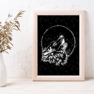 Set of 7 Wolf Wall Decor Art Printable
