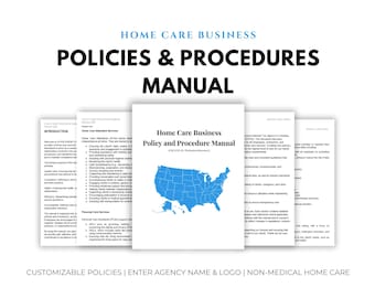 Editable Home Care Policy Manual Template: Licensing & Procedures