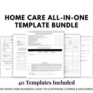 Home Care Agency Template Bundle: Editable Forms & Documents