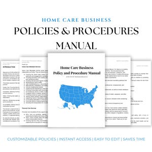 Policy- och procedurer för hemtjänstbyrån | Redigerbara policyer och procedurer