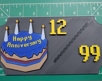 Targa anniversario ispirata a OSRS