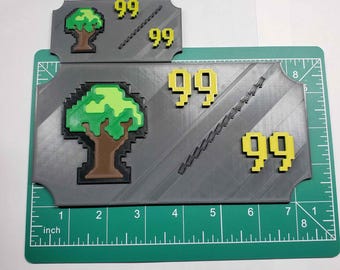 OldSchool Runescape Inspired Level 99 Woodcutting Commemoration 3D Printed Wall Hang & Magnet
