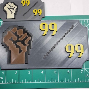 OldSchool Runescape Inspired Level 99 Strength Commemoration 3D Printed Wall Hang & Magnet