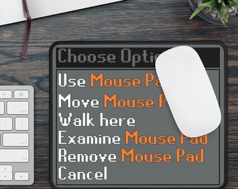 OSRS Inspired Gray Gaming Mouse Pad 9x7 inch