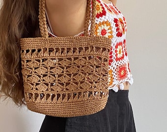 【Raucohouse】Roti crochet net shoulder bag Raucohouse