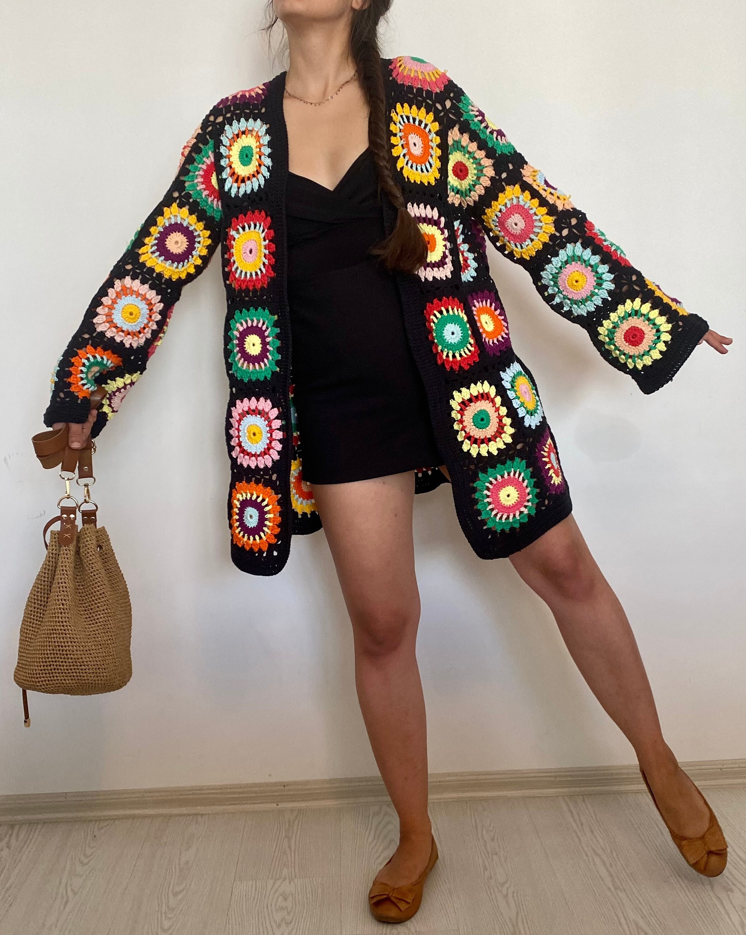 Granny Square Cardigan - Etsy New Zealand