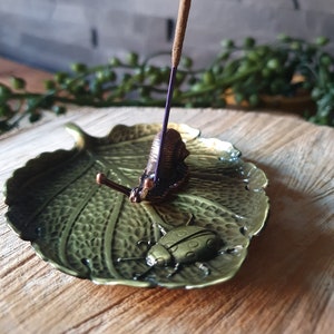 Snail and Leaf Incense Stick Holder