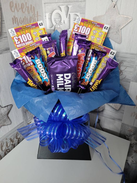Cadburys Hamper Personalised Scratchcard Bouquet Etsy