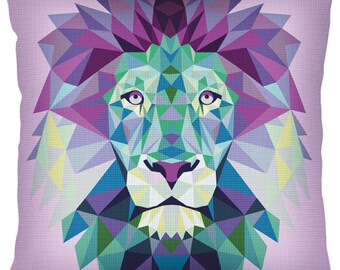 SEG de Paris Tapestry/Needlepoint Kit – Geometric Lion