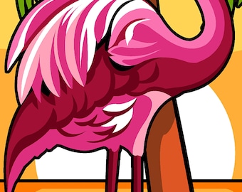 Margot de Paris Tapestry/Needlepoint Kit – Pink flamingo (Flamant Rose)